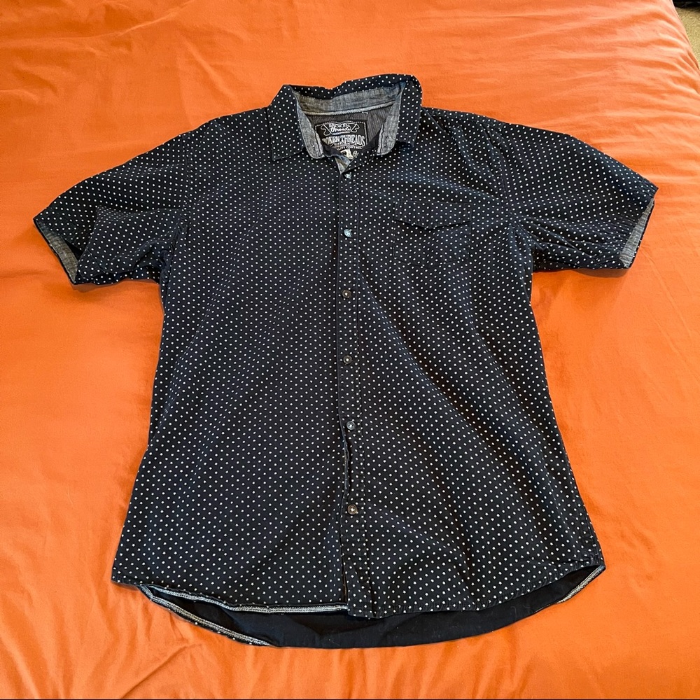 Star Print Button Down